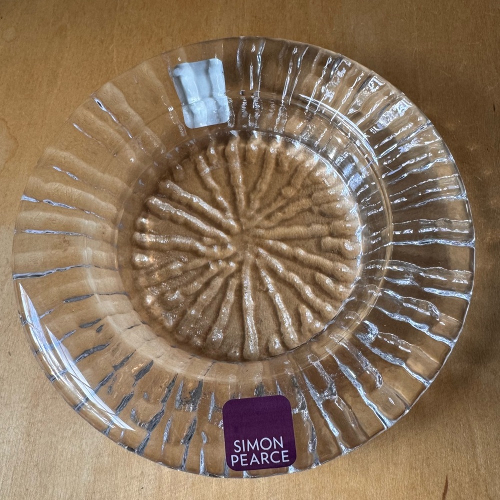 Simon Pearce Glass Wine Bottle Coaster, New with Box